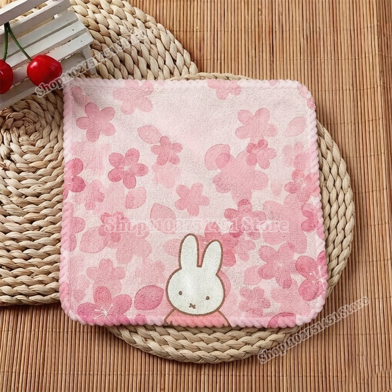 Home Textiles Face Towel - Uroczy zestaw kwadratowych ręczników z nadrukiem
