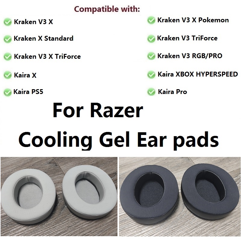 Cooling Pillow Gel - Nauszniki żelowe chłodzące do słuchawek Razer