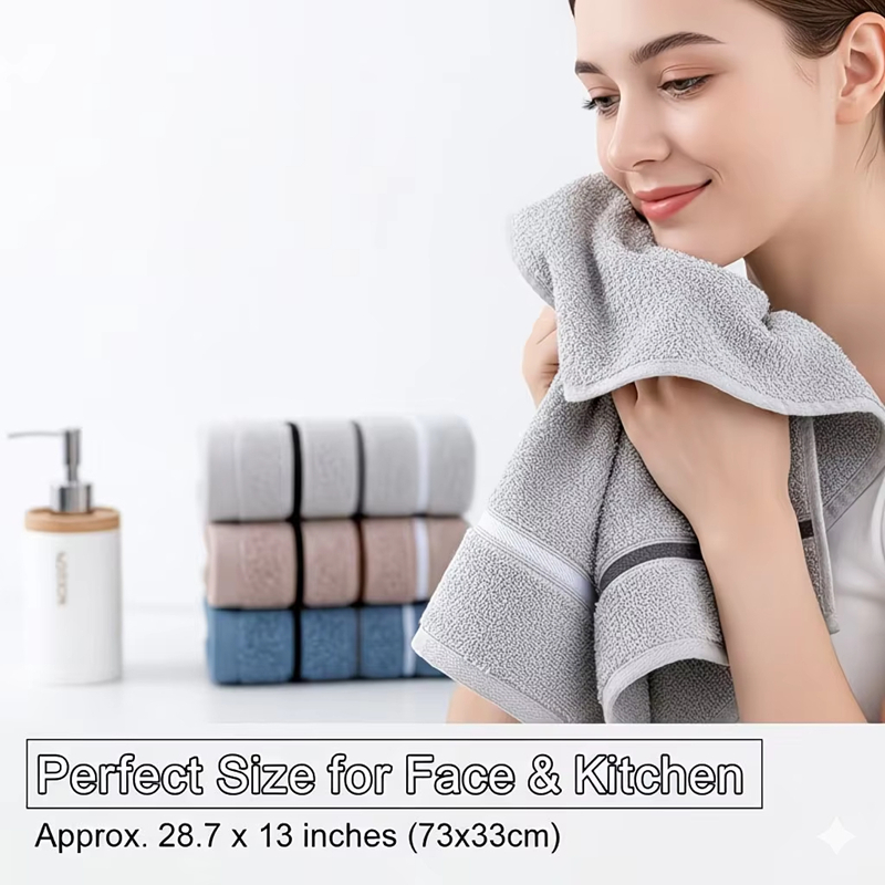 1 Zestaw Premium Miękkich, Chł – Home Textiles Face Towel recenzja i cena